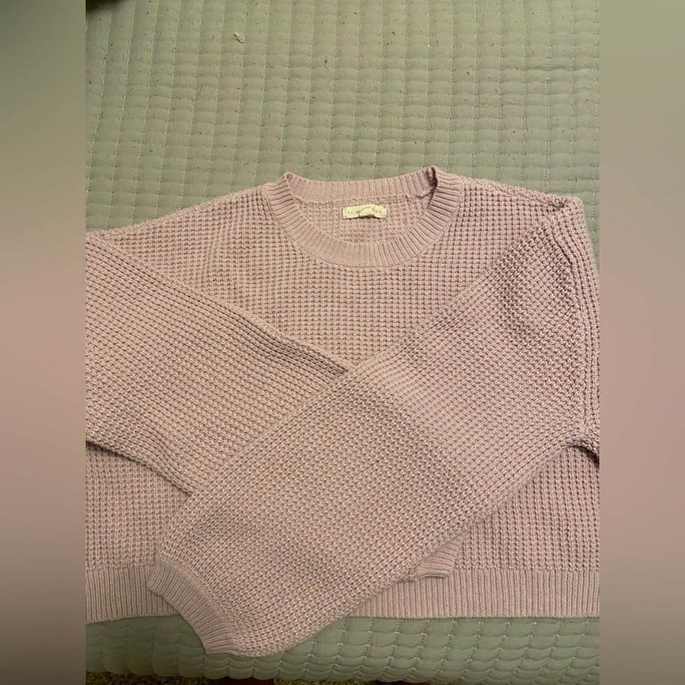 pacsun LA Heart Pinky Purple Crop Sweater
